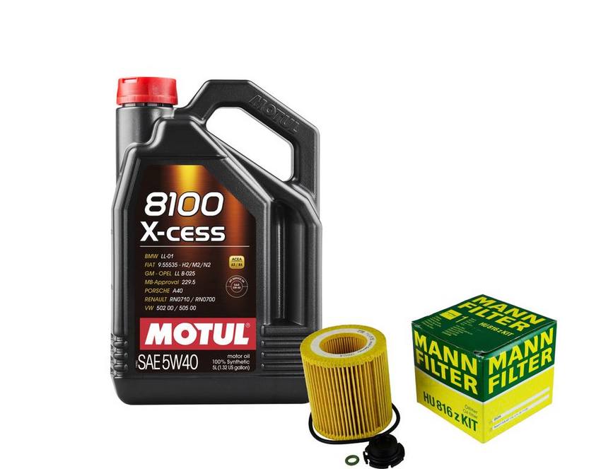 BMW Engine Oil Change Kit - Motul 11427953125 (5W40) (X-CESS 8100)